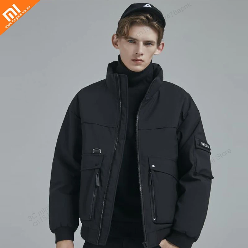 Xiaomi mijia life Мужская оснастка воротник пуховик 90% белый утиный пух 3 слоя трехмерный