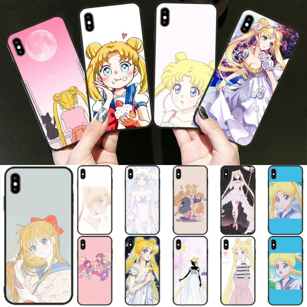 Reayou Beautiful girl anime Soft black Phone Case for iPhone 11 pro XS MAX 8 7 6 6S Plus X 5 5S SE XR cover | Мобильные телефоны и