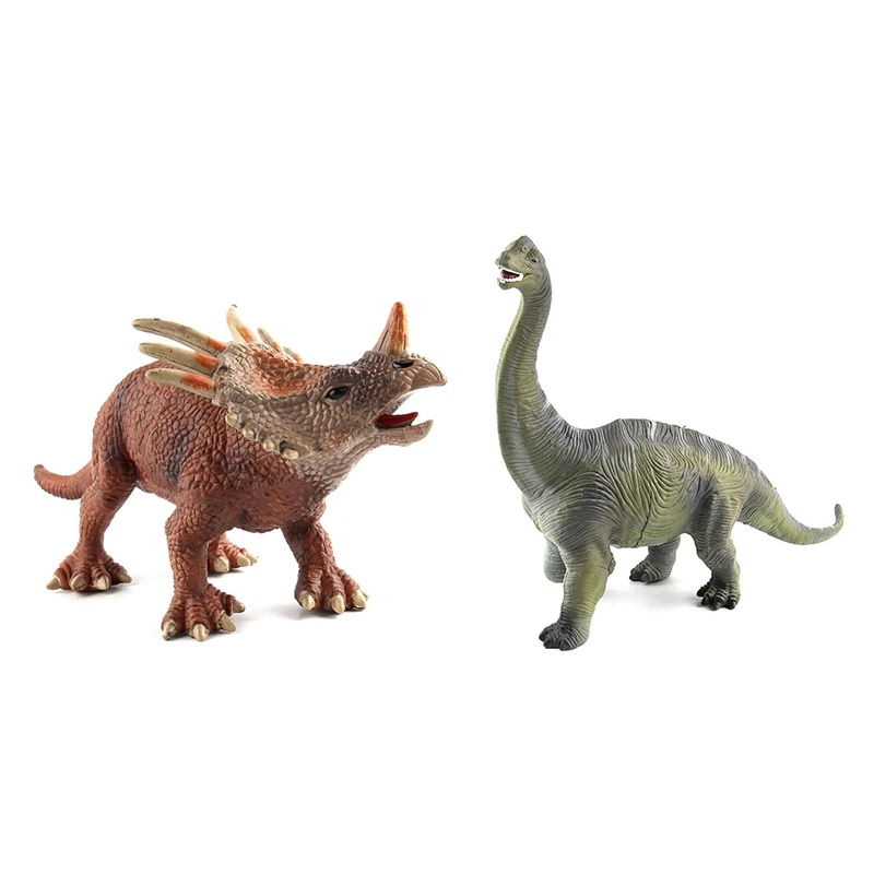 2 шт. большой размер Юрского периода Дикая жизнь Styracosaurus/Brachiosaurus динозавр игрушка