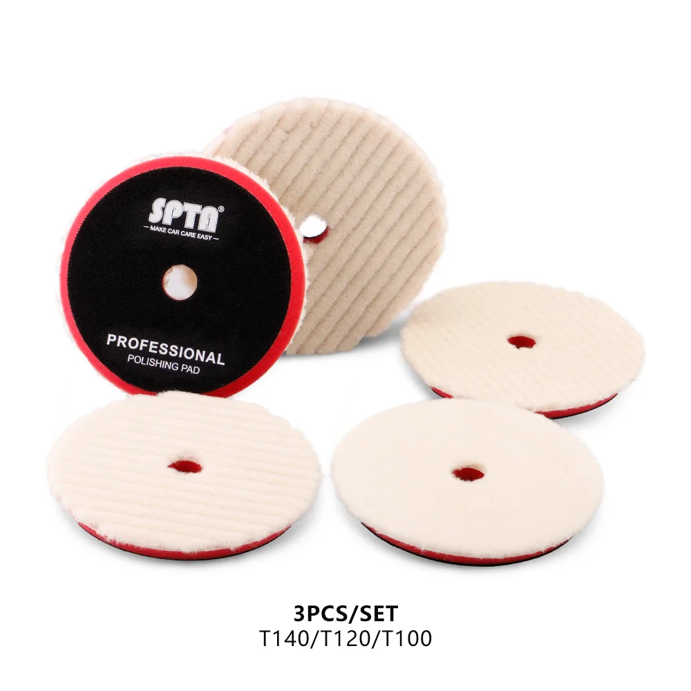 (Single Sale) SPTA 3Inch/5Inch/6Inch Buffer Polishing Wool Pad, Compound Cutting Wool Pad for Automotive,Boat Scratch Removing dashboard camera for car Vehicle Cameras