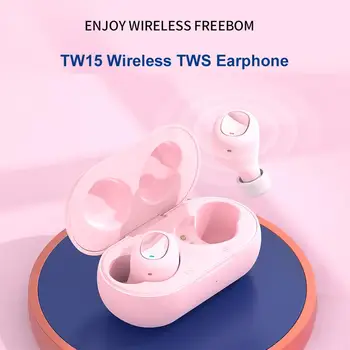 

TW15 Bluetooth Wireless Headphones with Mic Sports Waterproof TWS Bluetooth Earphones Touch Control Wireless Headsets Earbuds