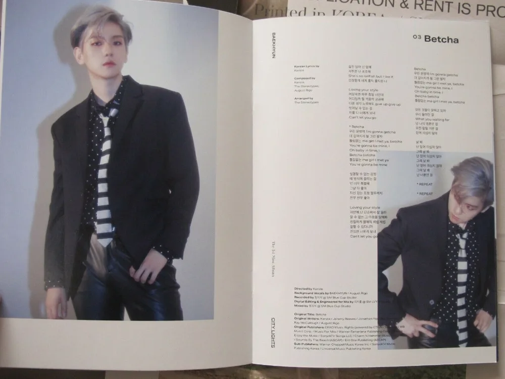 EXO 伯贤亲笔签名迷你1 City Lights  5