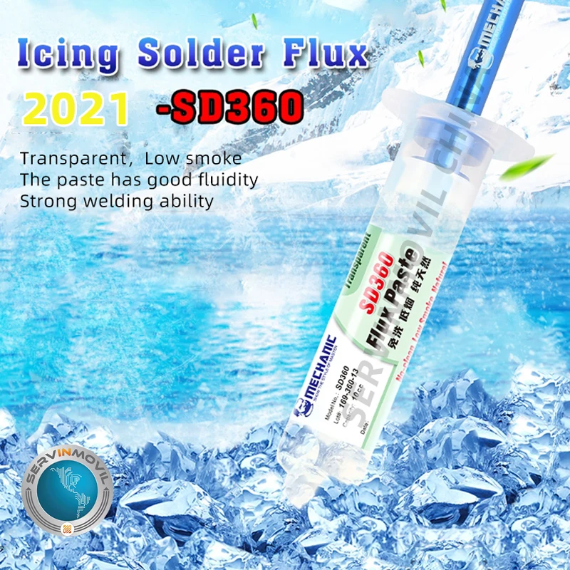 Mechanic SD360 10CC Flux Solder Paste Noclean Transparent Welding Paste Flux With Push Rod Flux
