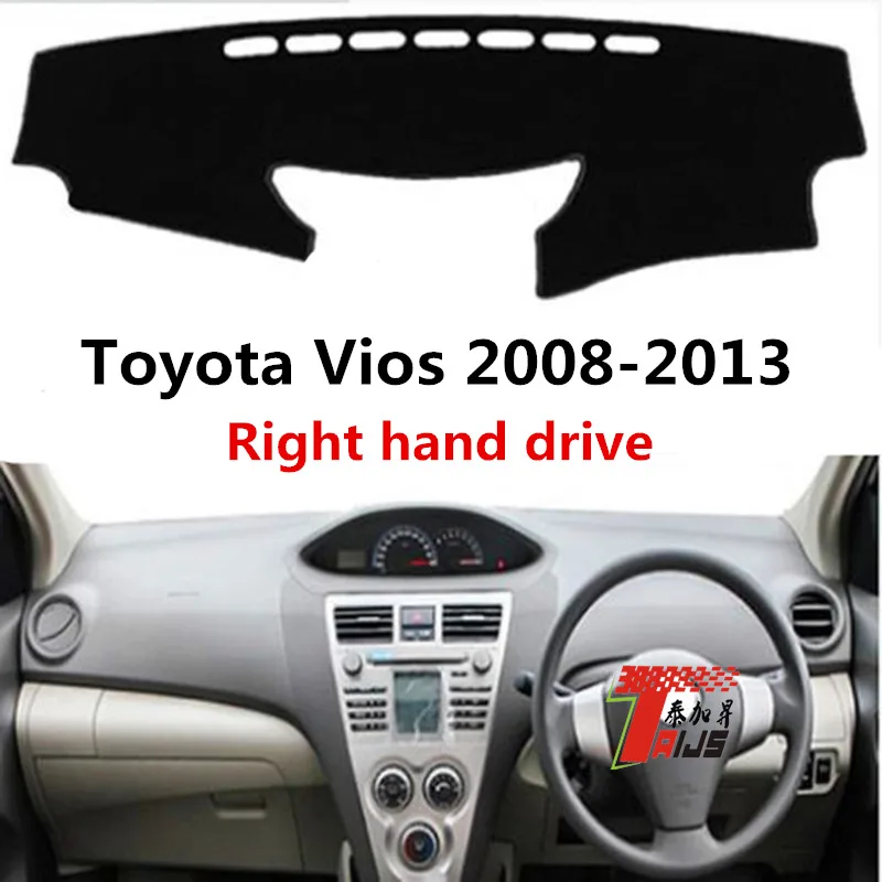 Taijs правая накладка приборной панели автомобиля для Toyota Vios 2008-2013 солнцезащитный козырек анти УФ Автомобильная приборная панель коврик для Toyota Vios 08-13