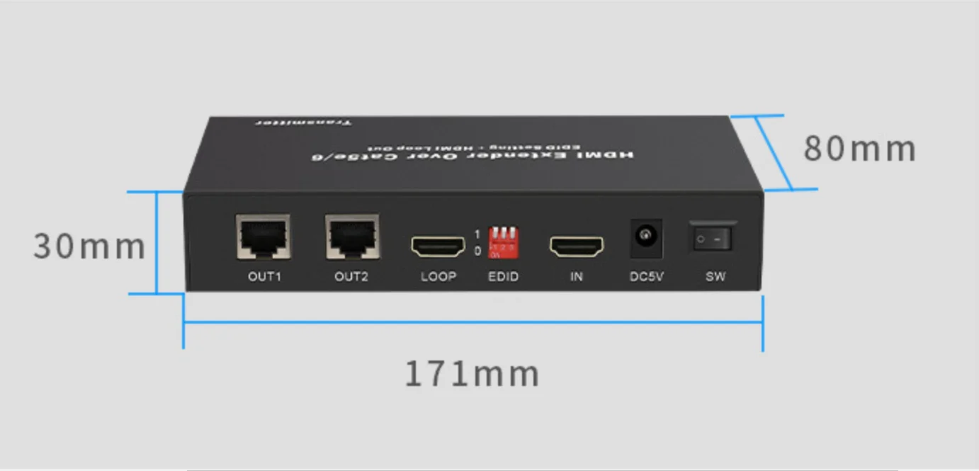 HDMI сплиттер удлинитель, 1080p 3D 1x2 2 порта HDMI удлинитель сплиттер 165Ft/50 м по CAT5e/CAT6/CAT7 HDMI сетевой кабель сплиттер