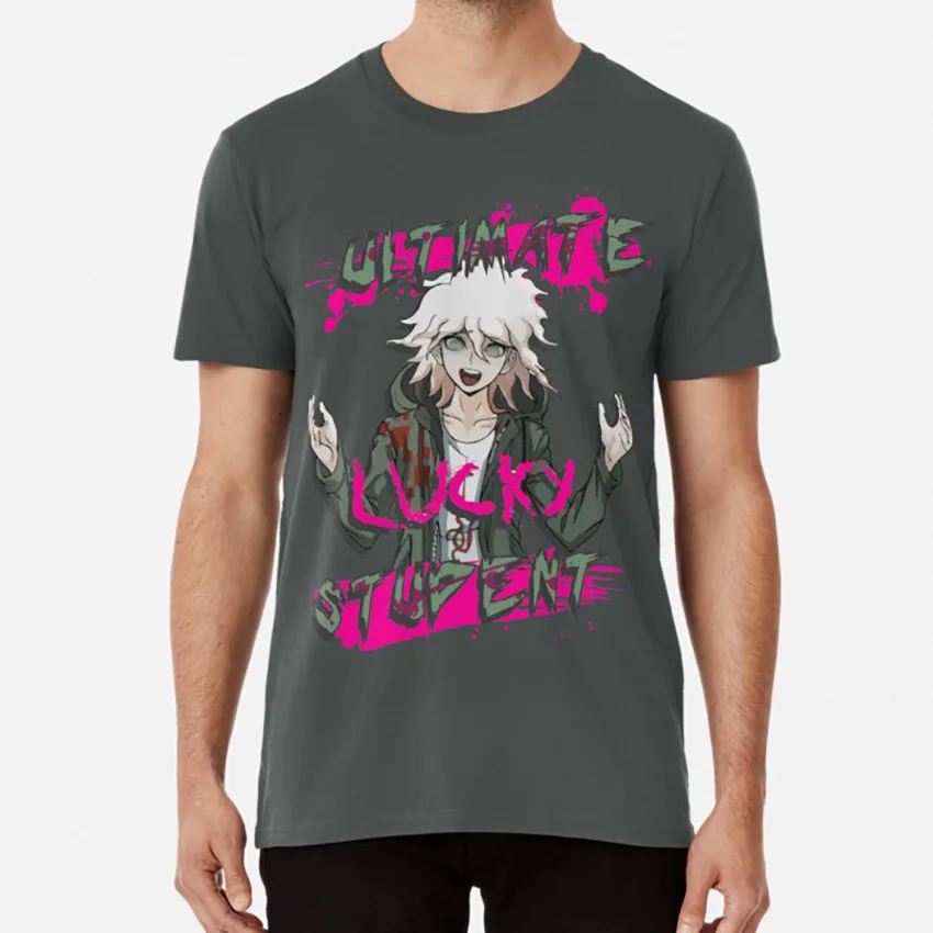 Nagito Komaeda-конечная удача Студенческая футболка nagito komaeda конечная |