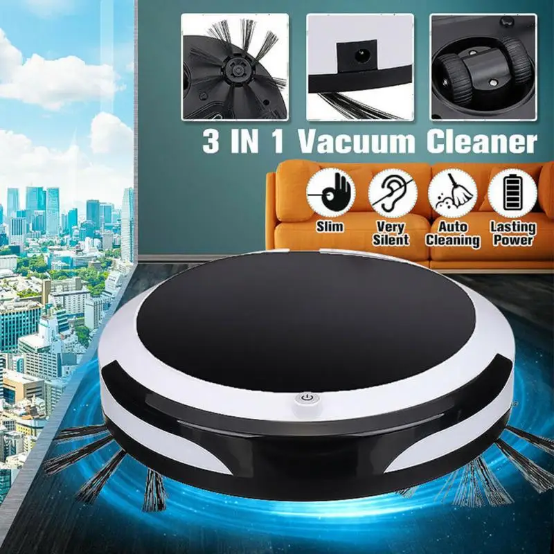 

3 In 1 Tool Rechargeable Smart Robot Strong Suction Full Automatic Electric Household Vacuum Cleaner Mopping