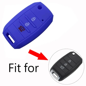 

Folding Key Silicone Key Cover for KIA rio Sportage 2015 ceed Sorento cerato K3 K4 K5 Remote Key Case Keyless Fob 3 Button