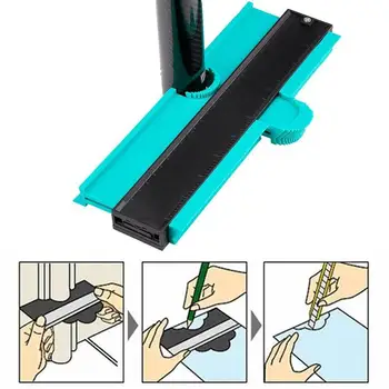

5/10/21 Inch Profile Gauge Tile Laminate Laminate Tile Edge Shaping Wooden Rule Self-locking Profiling Profile Contour Gauge