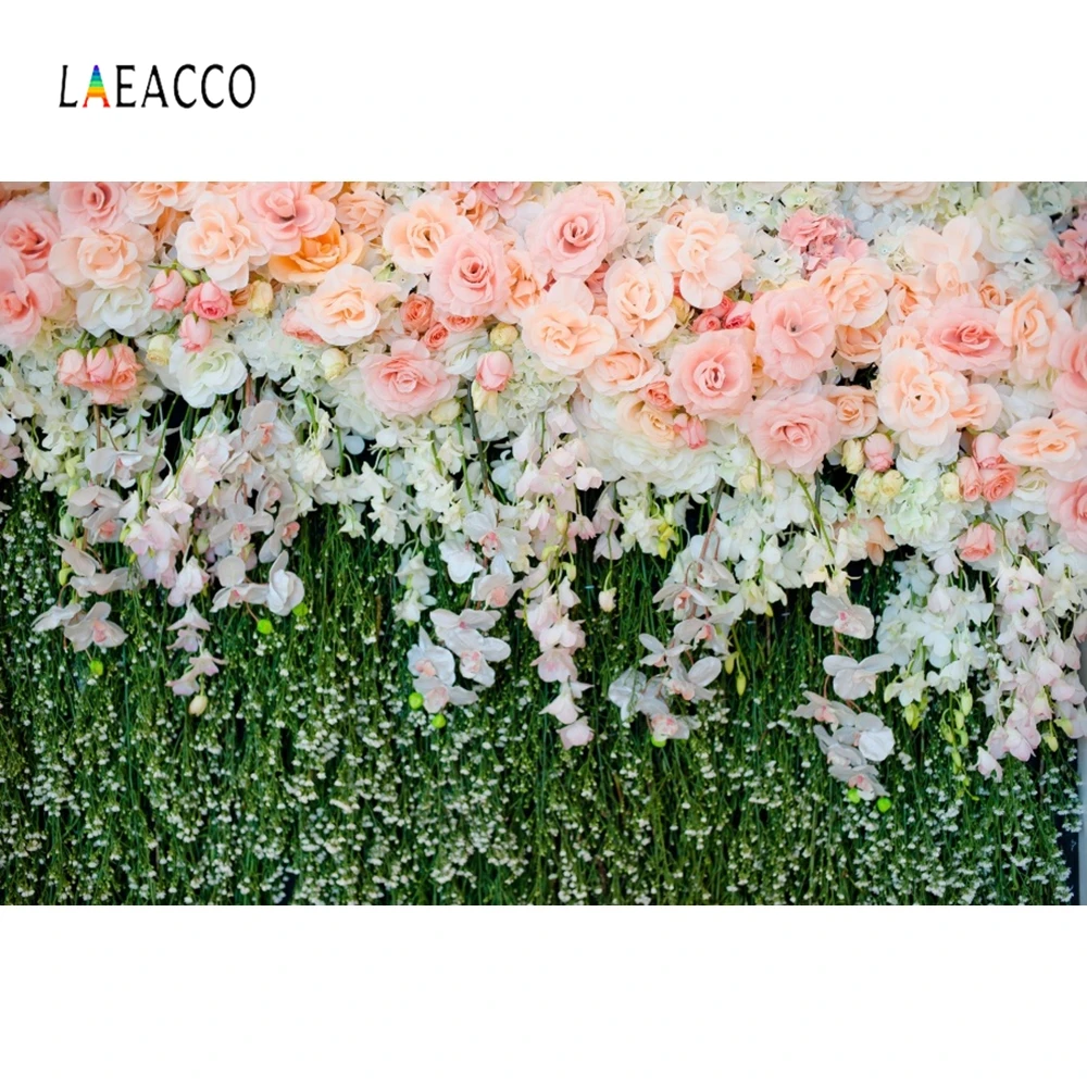 Laeacco Свадебный декор Фотофон цветы зеленая трава Фото фоны фотография свадебный