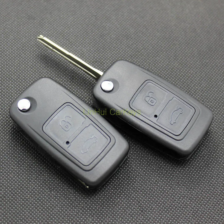 10 PCS PINECONE FOR CHERY A5 FULWIN TIGGO E5 A1 COWIN EASTER CAR KEY CASE 2 BUTTONS UNCUT BLADE REMOTE KEY SHELL