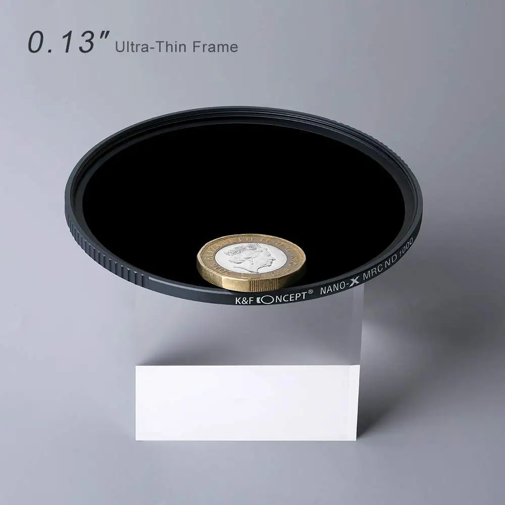 K& F Concept 37-82 мм ND1000 фильтр 10 остановки, HD 18 Слои Серый фильтр для студийной съемки с изображением устойчивый нано-покрытие для цифровой зеркальной камеры Canon Nikon