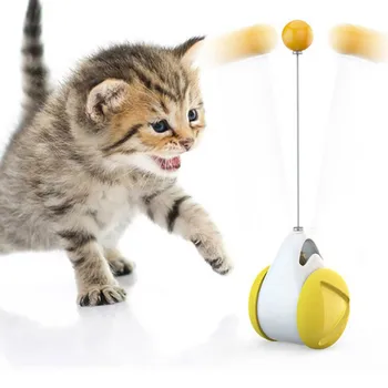 

Cat Toy Automatic ball Cat Teaser ball with Wheels Rechargeable Flash Rolling Colorful Cat Sticker Feather Toy Electronic Toy