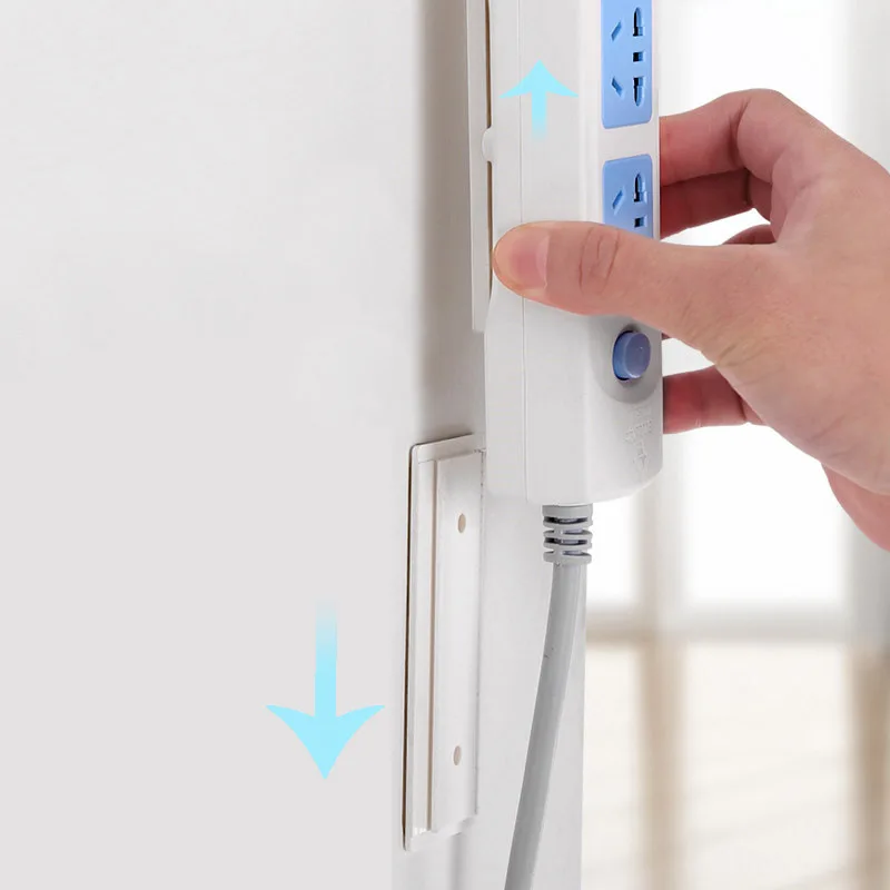 

Wall-Mount Power Strip Holder Storage Seamless Self-Adhesive Desktop Socket Cable Plug Rack Wall Holders Shelf Home Organizer