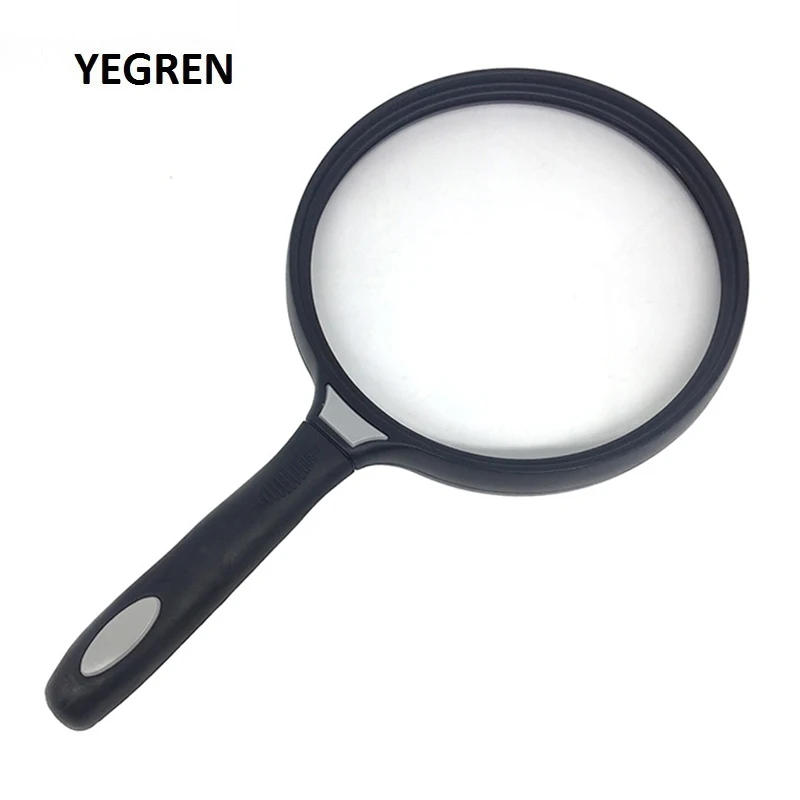 130 mm Large Lens Handle Magnifying Glass 2.5X Reading Magnifier Wide Field Map Newspaper Reading Jewelry Appreciation