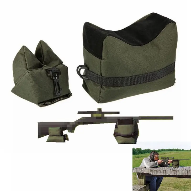 Portable Unfilled Front & Rear Rest Bench Sand Bag for Outdoor Hunting Shooting 