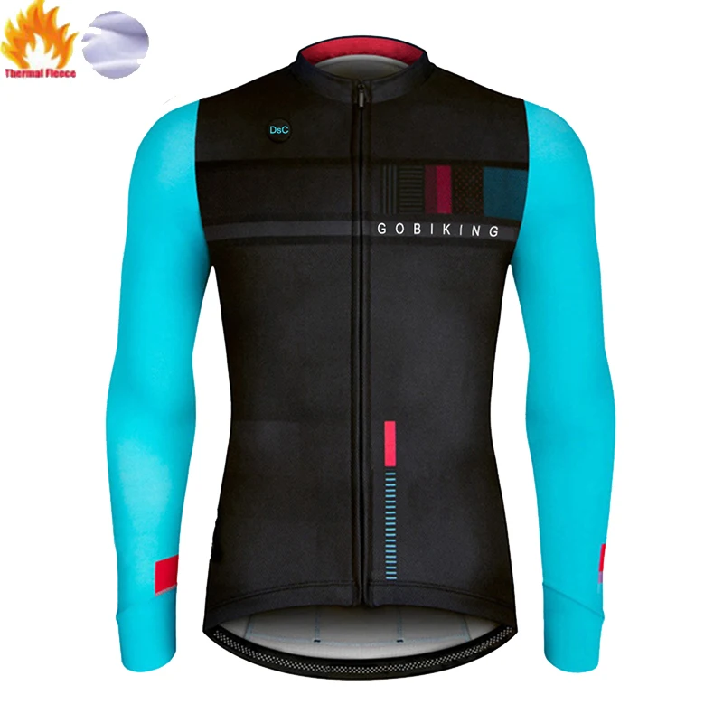 gobiking с длинным рукавом pro team maillot ciclismo invierno hombre Велоспорт Джерси ткань для мужчин и женщин зимний трикотаж - Цвет: fleece jersey 7