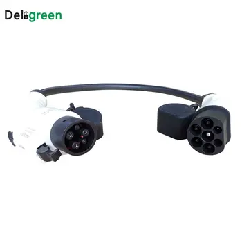 

16A 32A EV adapter J1772 Type 1 to Type 2 IEC62196 EV Charging cable 0.5 Meter long for Extension TUV/UL passed 1 phase