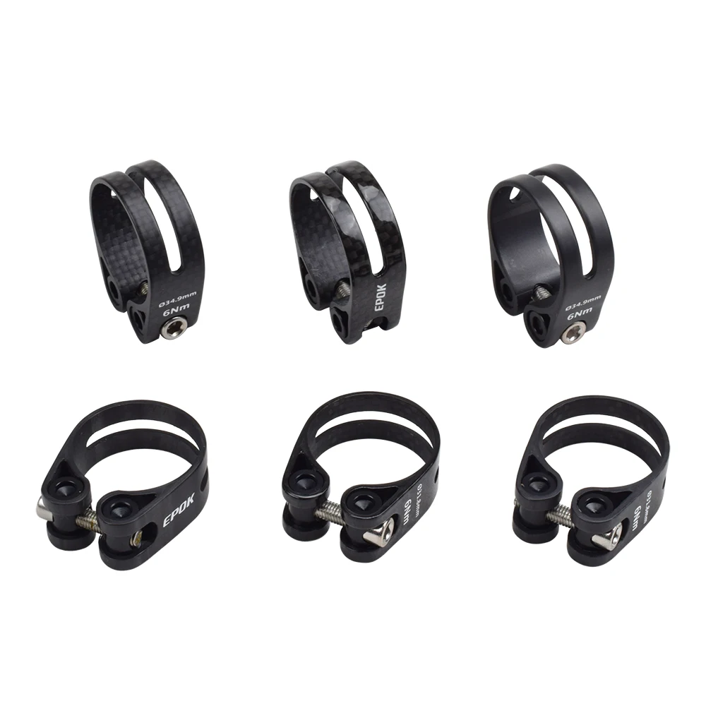 14g Carbon Bike Seat Clamps Water Proof 3K UD Carbon Fiber Bicycle Seatposts Clamps 31.8mm 34.9mm Super Light