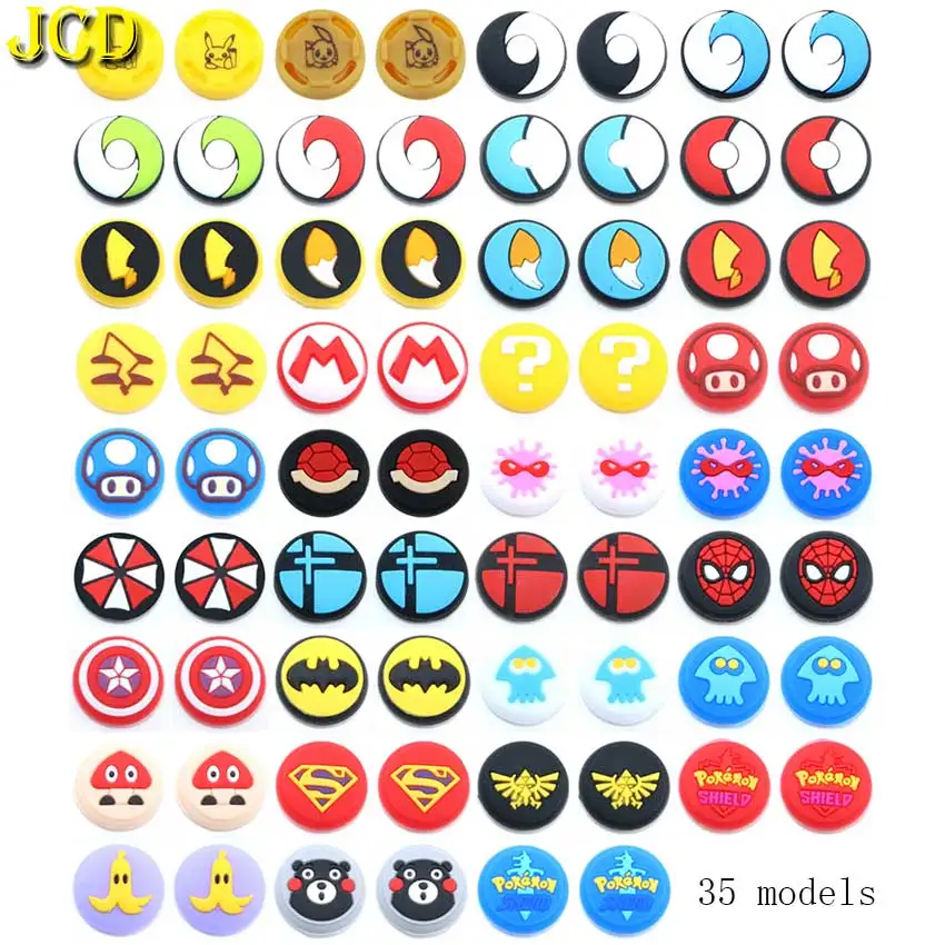 

JCD 4PCS For Joy Con Silicone Joystick Thumb Stick Grip Cover Case Analog Caps For Nintendo Switch NS Joy-Con Controller