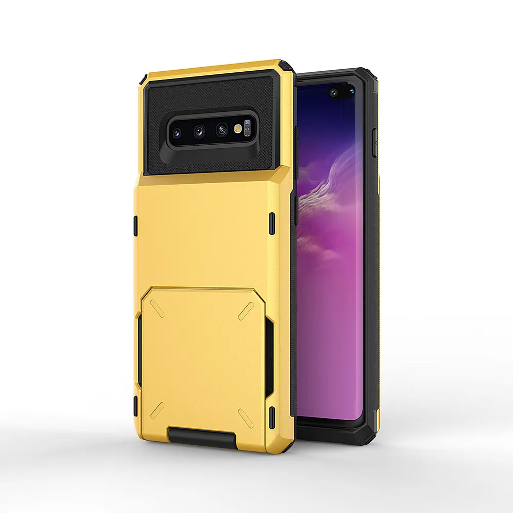yellow Чехол для телефона, Роскошный чехол для карточек, чехол с откидной крышкой s для samsung Galaxy s10 s9 plus note 9, чехол, противоударный чехол, чехол s - Цвет: yellow