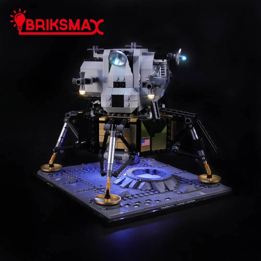 BriksMax светодиодный световой комплект для Creator 10266 Apollo 11 Lunar Lander строительные блоки модельное освещение комплект(не включает модель