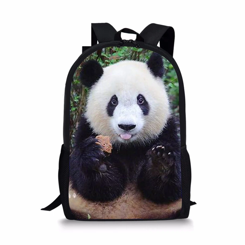 Mochila con estampado de Panda en 3D para y niña, morral escolar con de animales para estudiantes de primaria, morral de viaje con oso en - AliExpress