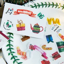 40 шт. милые канцелярские наклейки Kawaii Рождественские наклейки декоративные наклейки для детей DIY Дневник принадлежности для скрапбукинга