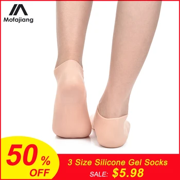 

Silicone Gel Socks 3 Size Full Length Moisturizing Sock Feet Care Socks Spa Heel Socks Cracked Foot Protector Feet Pain Relief