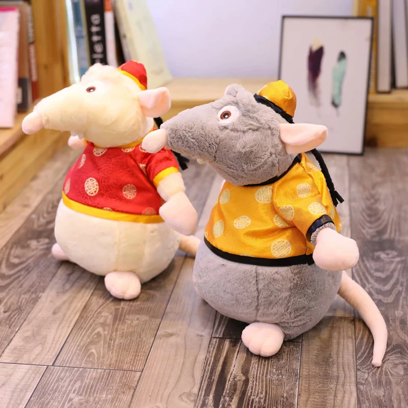 1PCS 25/35CM Cute Dressing Mouse Plush Toys Simulation Plush Stuffed Doll Kids Toys Funny Toy Rat Year Mascot Home Decor
