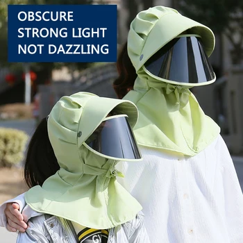 

Parent-child Summer Sunscreen Mask Sunscreen Hoodie Cap Mask Child Anti-foam Face Turban Scarf Hot