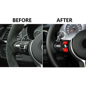 

Accessory Car button cover Parts 2pcs Steering wheel Replacement ABS plastic