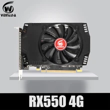 Veineda placas gráficas radeon rx 550 4gb gddr5 128 bit placa de vídeo do jogo desktop computador vídeo pci express3.0 para amd cartão