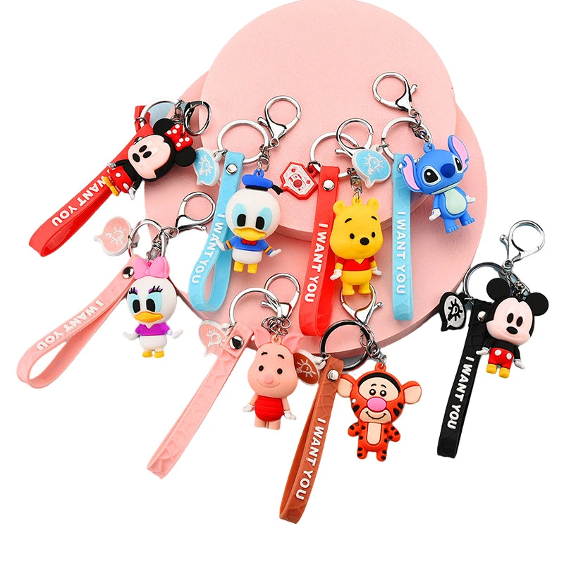 Disney Mickey Minnie Donald Duck Fashion Anime Toy Cute Cartoon Baby Boy  Girl Key Ring Women Lovely Bag Key Chain|Móc chìa khóa thú bông| -  AliExpress