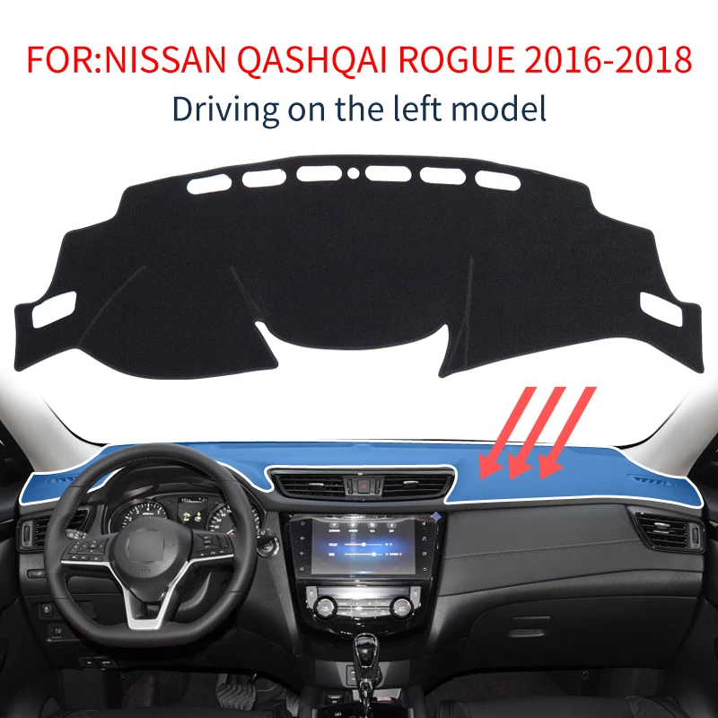 Smabee коврик для приборной панели Nissan Qashqai J11~ ROGUE 2nd черный коврик для приборной панели автомобиля автомобильные аксессуары для интерьера - Название цвета: USA  Qashqai MAT