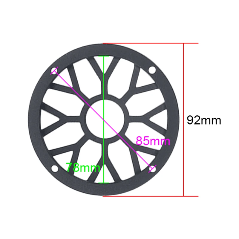 GHXAMP 3 inch 92MM Car Center Speaker Grill Mesh For 3" 3.5" inch Car Midrange Speaker Cover Aluminum Decorative net 1Pairs