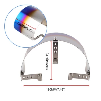 

Universal Car Cold Air Intake Cone Motion Air Filter Cover Colorful Style Heat Shield Stainless Steel
