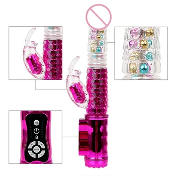 OLO Big Dildo Vibrators Transfer Beads 360 Degree Rotation AV Rabbit Vibratror G-Spot Vaginal Clit Massage Sex Toys for Women 3