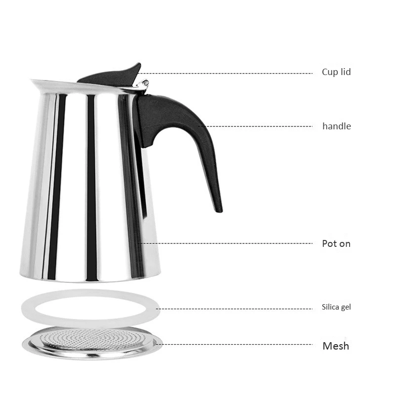 Кофейник из нержавеющей стали в европейском стиле портативная кофеварка 300