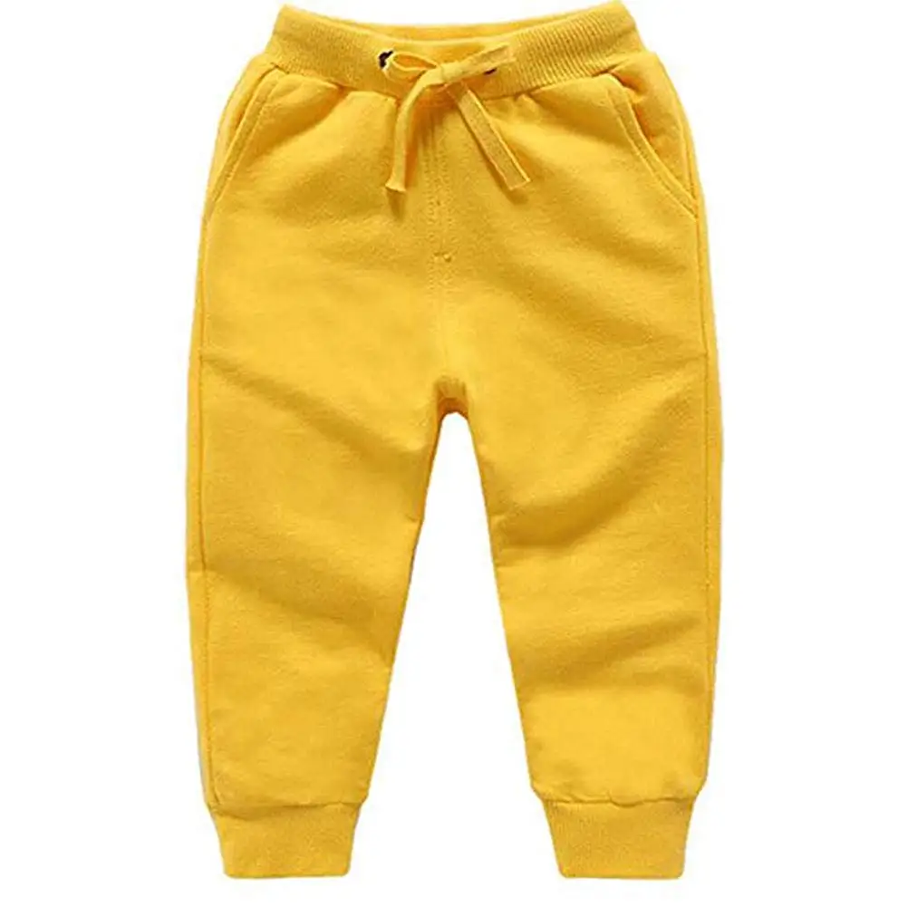 

5 pieces Unisex Kids Solid Cotton Drawstring Waist Winter Pants Toddler Baby Bottoms Active Sweatpants