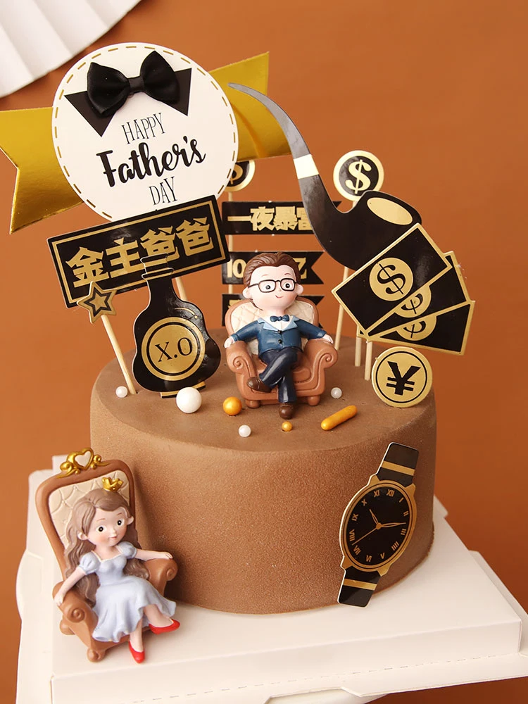Décoration Pour Gâteau "Baby Boss" - Cake Topper Mignon - Lot De 5 à 10 Pièces - En Papier - Neuf