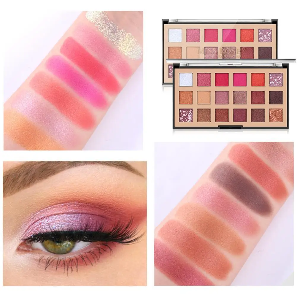 Горячая 18 цветов Тени для век пустынная Роза Gemakkelijk Make-Up Oogschaduw Schijf Netto Rode Make-Up Parelmoer Matte Oogschaduw