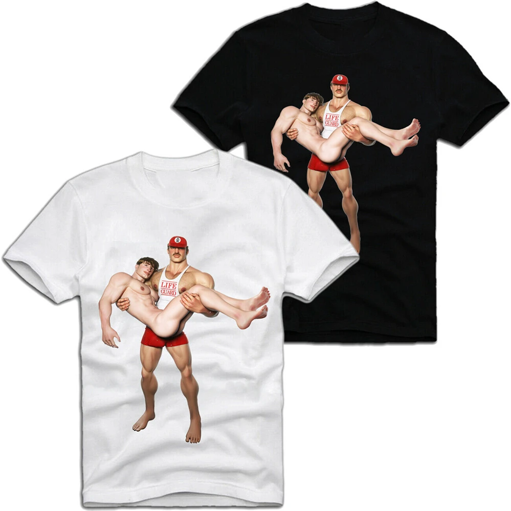 Футболка E1Syndicate спасательный защитник гей-прайд Baywatch Tom Of Finland Lgbt Csd A511 свободный