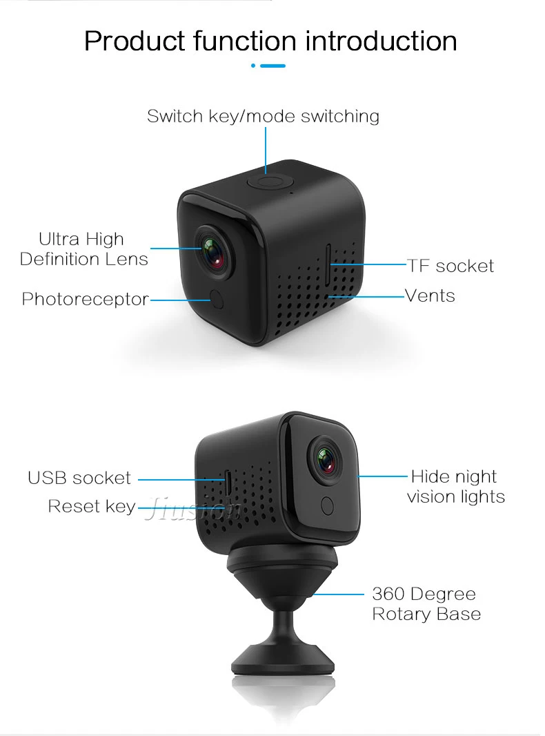 Full HD 1080P Мини WiFi IP камера ночного видения безопасности Camaras Espia Oculta домашний монитор безопасности видео Cam микро DVR видеокамеры