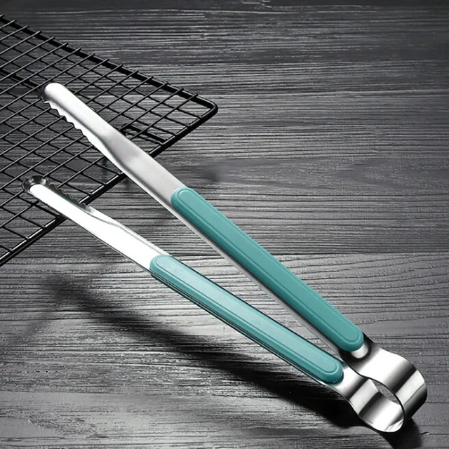 Rozsdamentes Acélból Származó Bbq Fogók Barbecue Grill Étel Klip Jég Fogó Hús Saláta Pirítós Kenyér Bilincs Konyhai Kiegészítők Szerszámok Otthon - Image 2