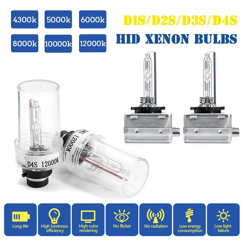 

1 Pair xenon HID Xenon Bulb D1S D2S D3S D4S HID Lamp Headlamps 35W 4300K 6000K 8000K 10000K 12000K Replacement