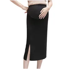 Юбка с высокой талией, длина до середины икры, женские повседневные тянущиеся плотные юбки размера плюс, длинные осенние юбки, Faldas Mujer Moda E3