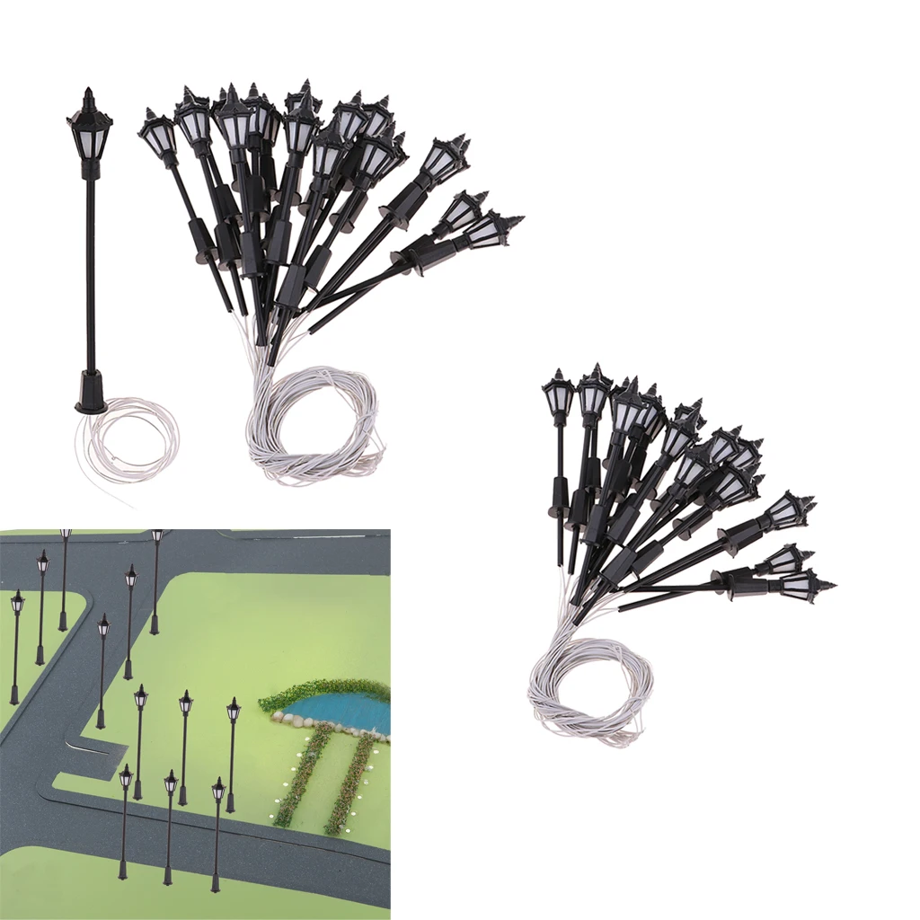 40pc 1:100 1:75 Scale HO Scale Led Street Lights For Sand Table Model Decor