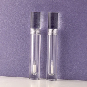 

10ml 10/30/50pcs Clear Empty Acrylic Lip Gloss Tube, DIY Round Portable Liquid Lipstick Bottle, Cosmetic Container Shell Package