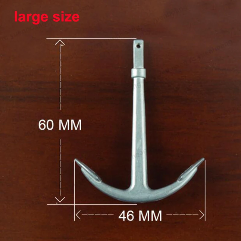 1pcs Model Sailboat Accessories Metal Anchor 37x27mm 51x33mm 60x46mm Tin  Alloy Anchorage Parts for Simulated Ship Decoration